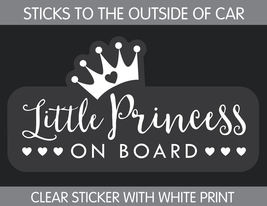 Download Little Princess - Child on Board Window Cling - Sticker ...