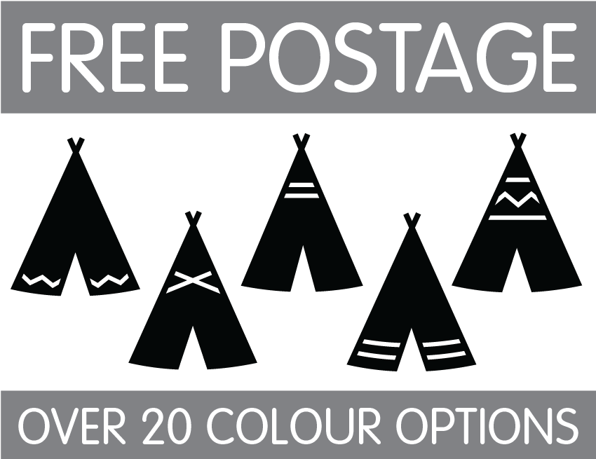 Teepee Silhouette Wall Stickers / Decals - Baby Nursery - Colour Options | eBay